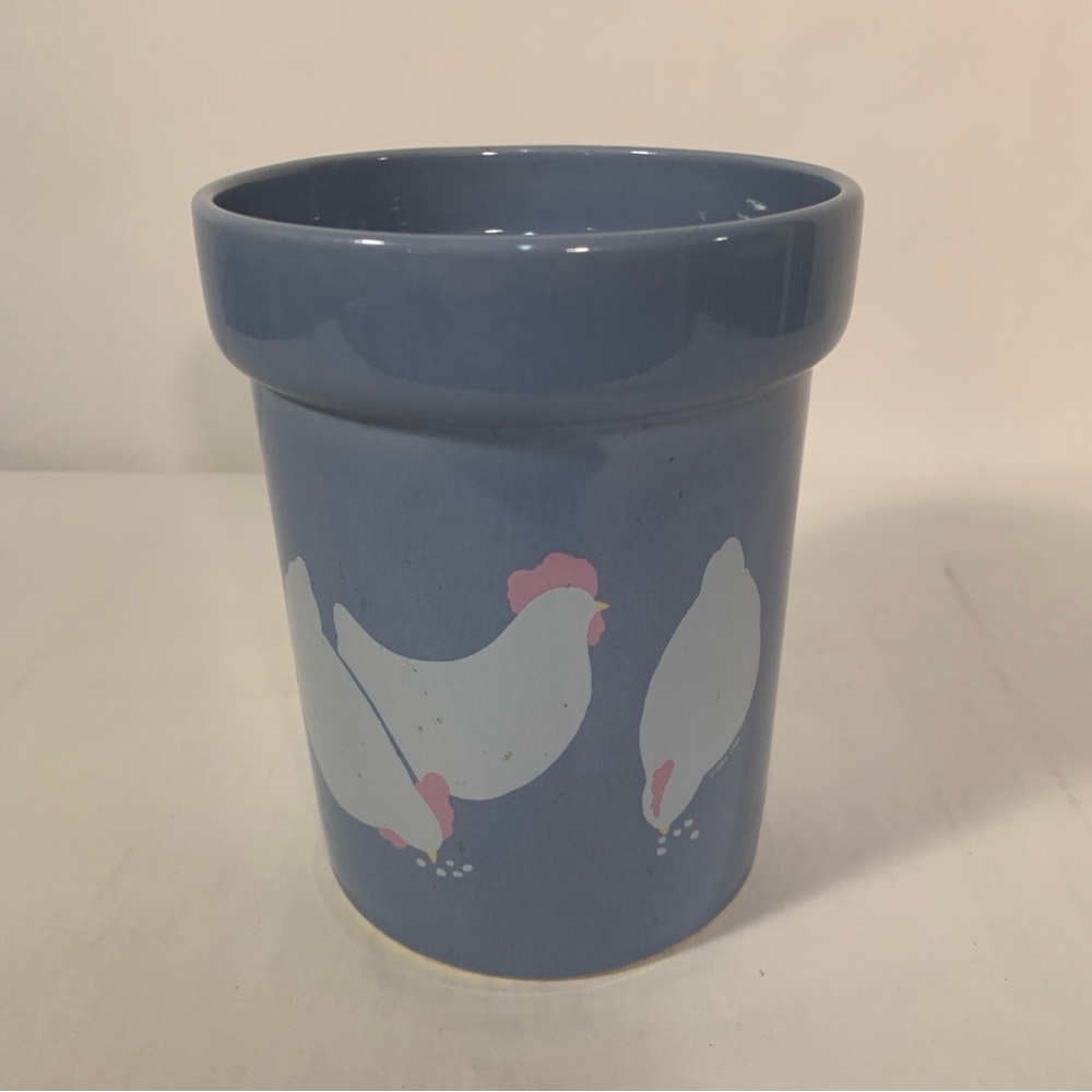Treasure Craft Utensil Jar Crock Aunt Em Collection chickens hens